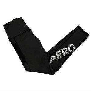 Aeropostale High Rise Logo Pocket Leggings Sz M